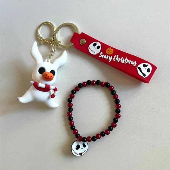 Nightmare Before Christmas Keychain & Bracelet - Picture 1 of 2